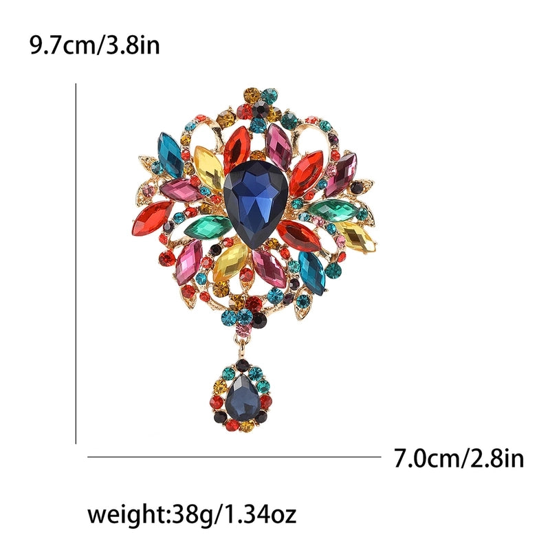 Elegant Retro Pin Geometric Alloy Inlay Rhinestones Glass Women’s Brooches