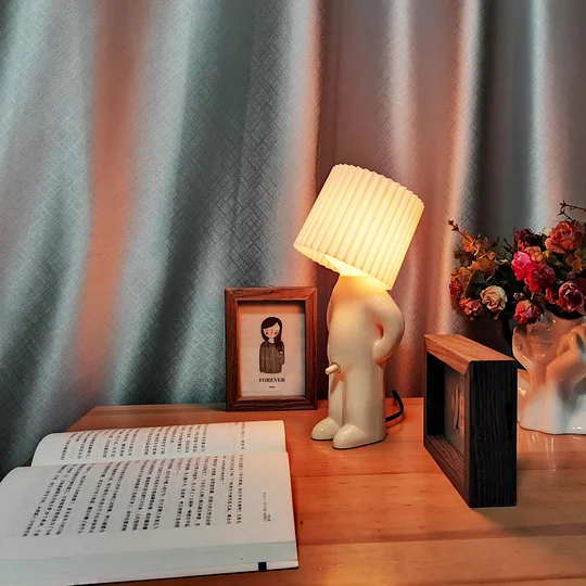 Modest Mike Lamp, A Little Shy Man Lamp, Creative Funny Shy