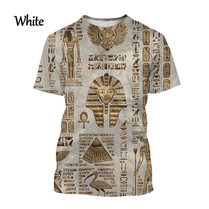 Cotton Tshirt Ancient Egyptian God Eye 3d Horus Printed Short Sleeve Crewneck Men's And Women's Retro Literary Summer Casual Daily T-shirt Top t -shirt Tee