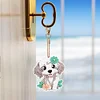 >SALE<8PCS Double Sided Round Diamond Painting Art Keychain Pendant (Dog and Mouse)