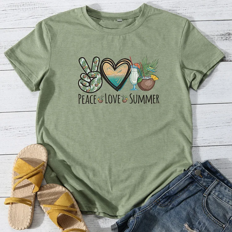 Peace love summer T-shirt Tee-013752