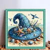 Beach Witch Hat-14CT Stamped Cross Stitch 40*40cm