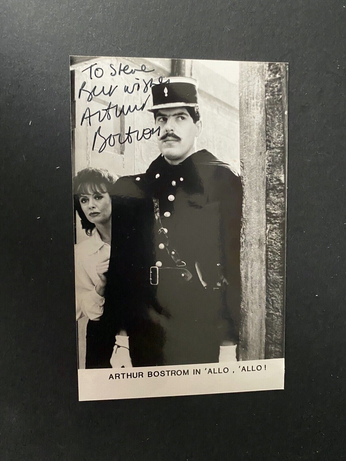 ARTHUR BOSTROM - ALLO ALLO COMEDY ACTOR - SUPERB SIGNED Photo Poster paintingS