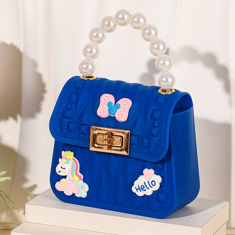 Women’s Silica Gel Animal Minimalist Classic Style Square Flip Cover Handbag