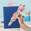 6pcs/set 5D DIY Diamond Painting Feather Shape Bookmark Kits