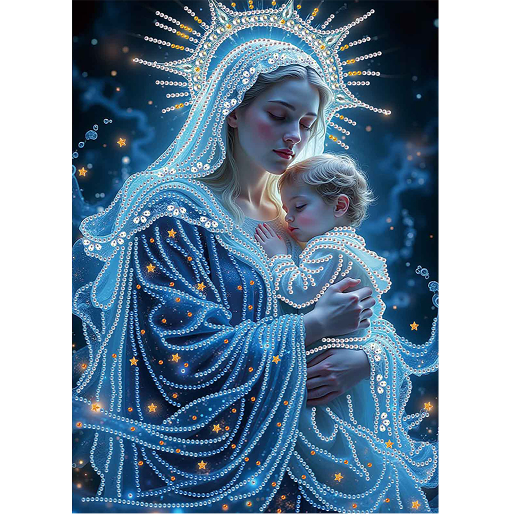 Our Lady 30*40cm(canvas) special shaped drill diamond painting