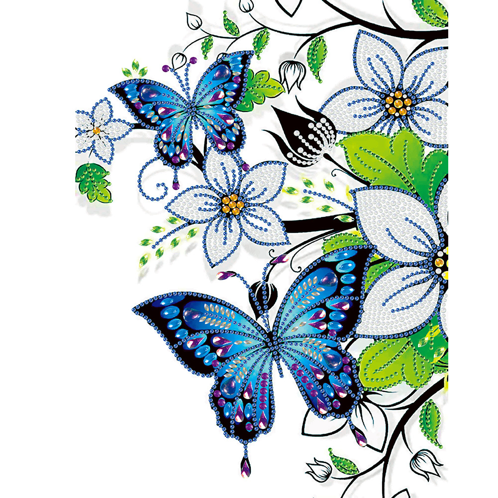 

Butterfly and Flower - Special Shaped Diamond Painting - 30*40CM, 501 Original