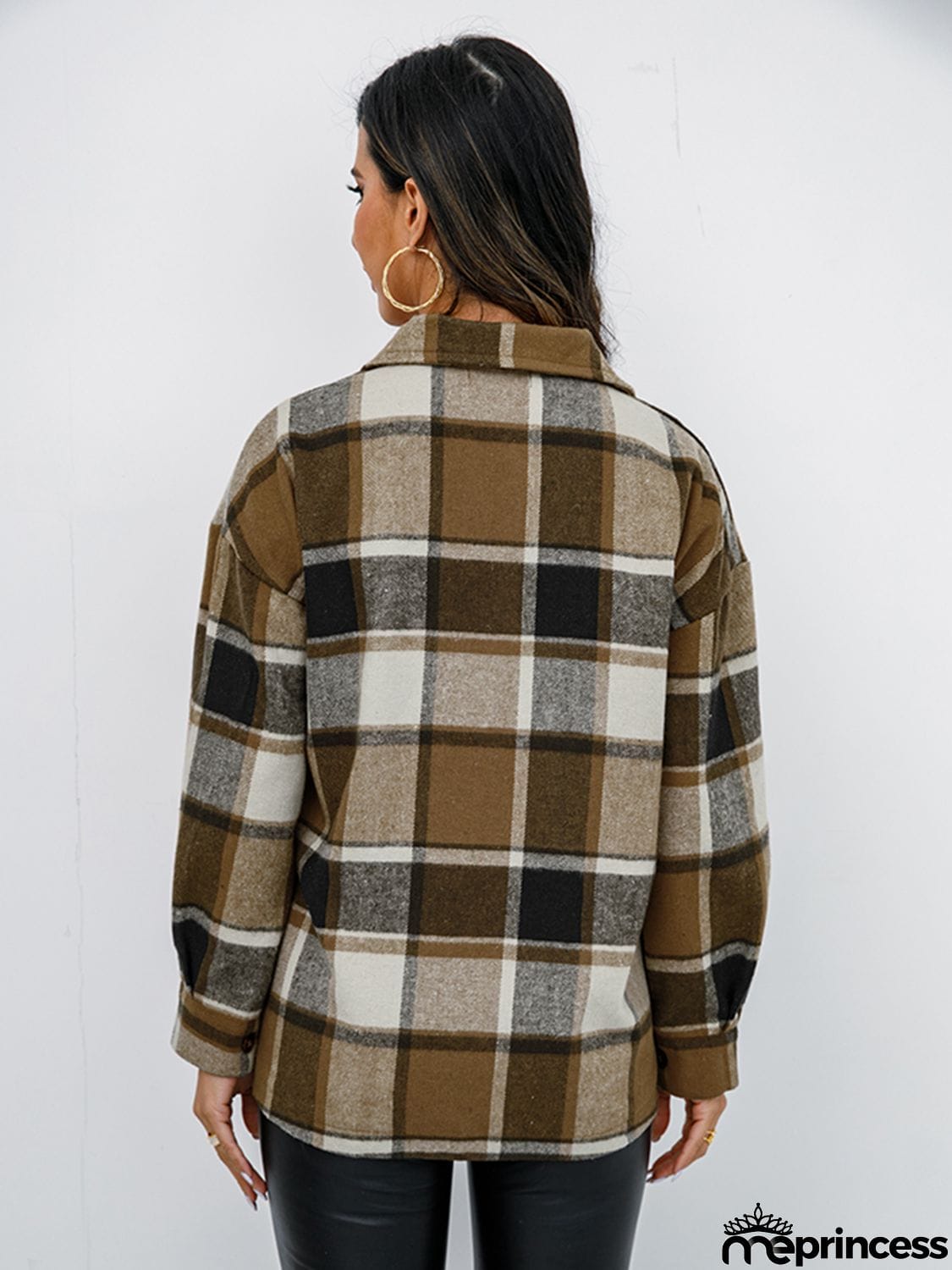 Plaid Button-Down Jacket