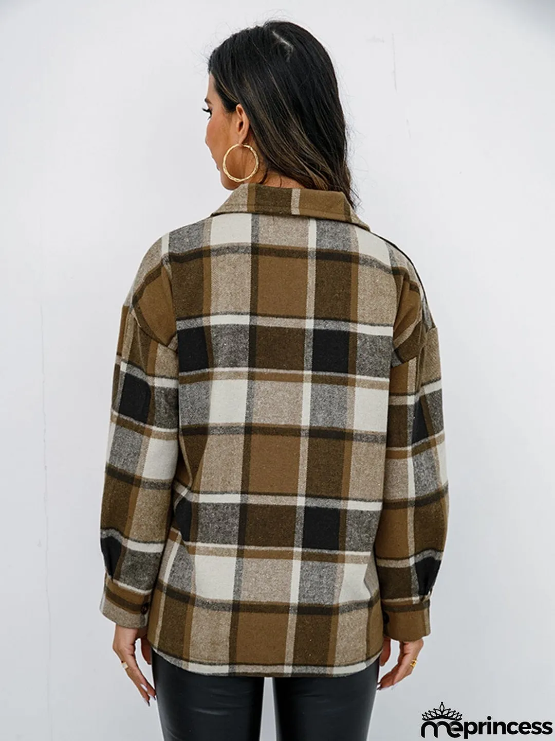 Plaid Button-Down Jacket