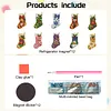 10PCS DIY Pearl Diamond Painting Christmas Fridge Magnets, Sparkling Rhinestone Refrigerator Magnet Craft Kit for Home Decor & Gifts