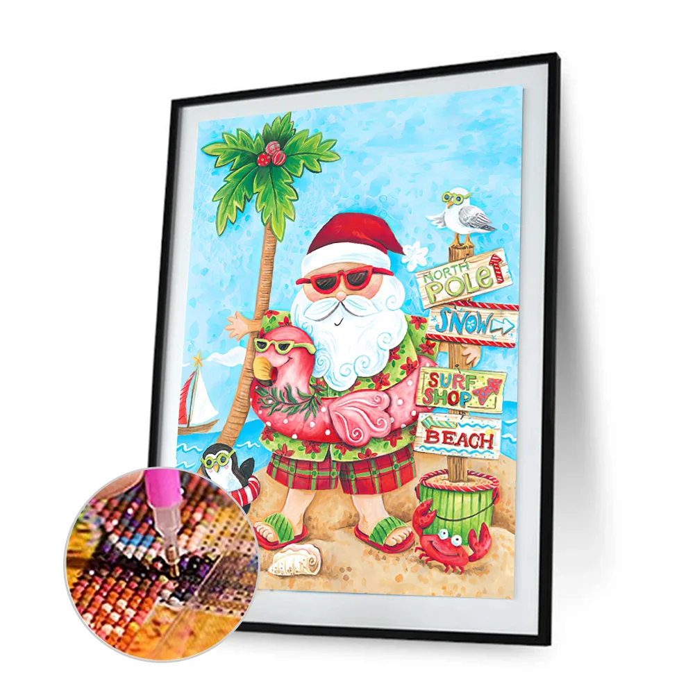 Santa Claus 30*40cm(canvas) full round drill diamond painting