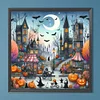 Diamond Painting-5D Full Round Drill Halloween Town(40*40 CM)