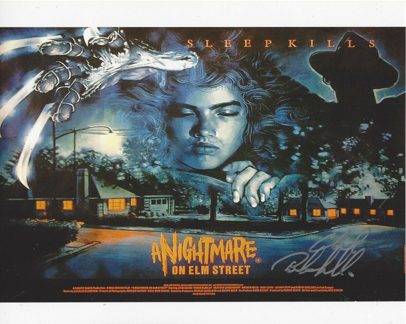 CHARLES BELARDINELLI SIGNED 1ST FREDDY KRUEGER NIGHTMARE ELM ST 8X10 Photo Poster painting COA