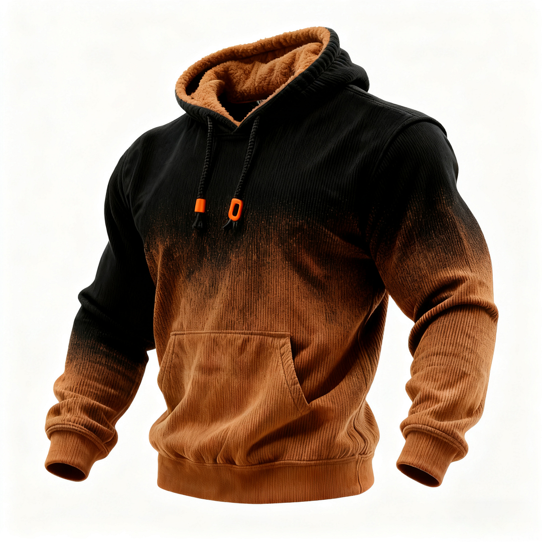 Men's Autumn/Winter New Outdoor Corduroy Casual Hooded Sweatshirt-inspireuse