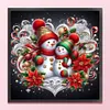 Christmas Snowman-14CT Stamped Cross Stitch 40*40cm/15.75*15.75in