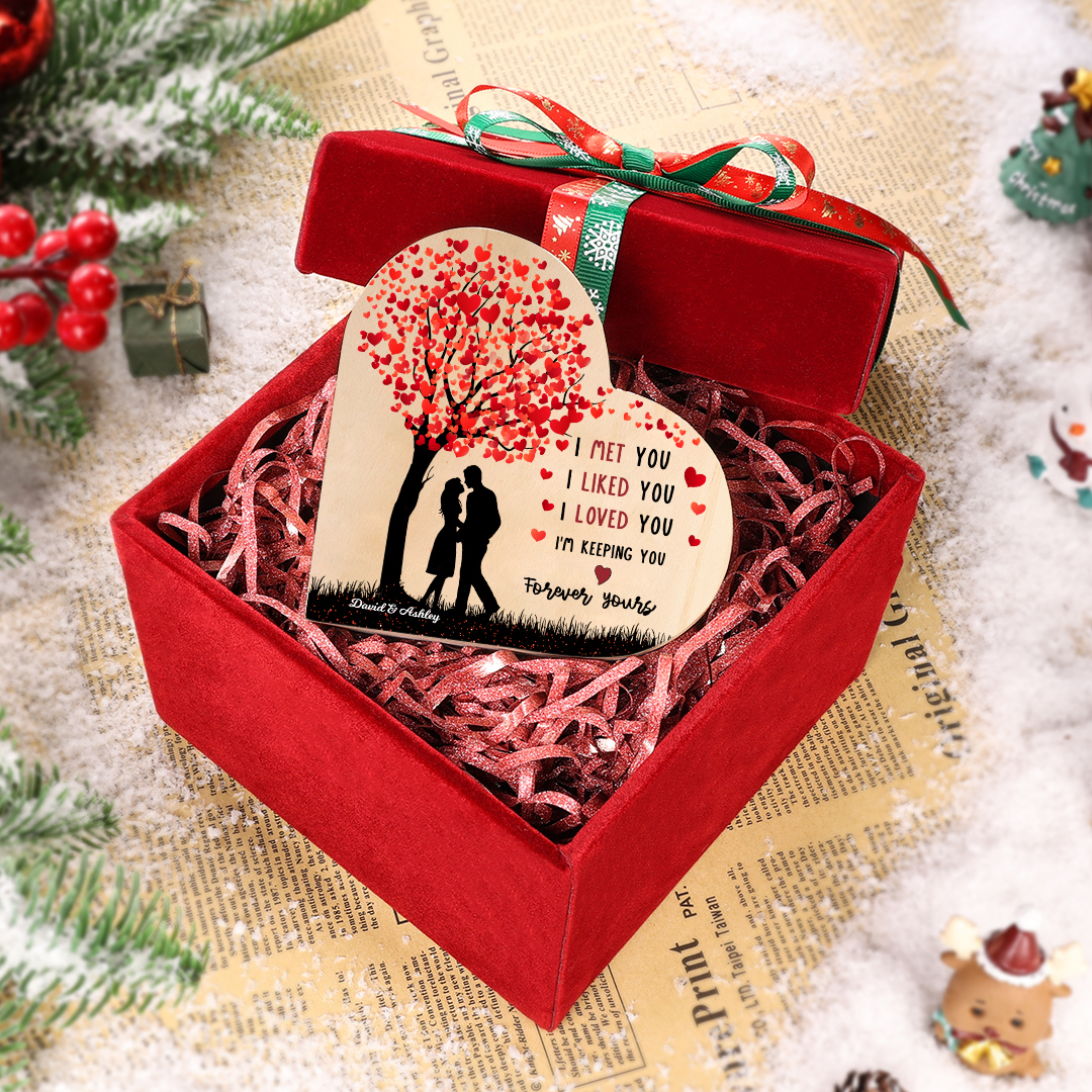 Personalized Couple Candle Holder Custom 2 Names Wooden Candlesticks Heart Valentine's Day Romantic Gifts