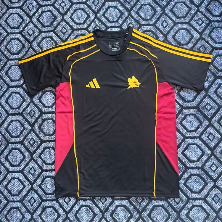 2026-27 Roma Training Kit Black Jersey - Fan Edition