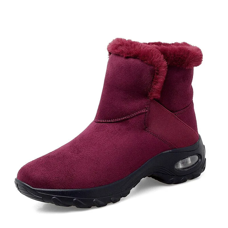 Winter Women's Winter Boots Outdoor Plush Warm Women's Snow Boots Waterproof Women's Platform Boots Leopard Women's Shoes