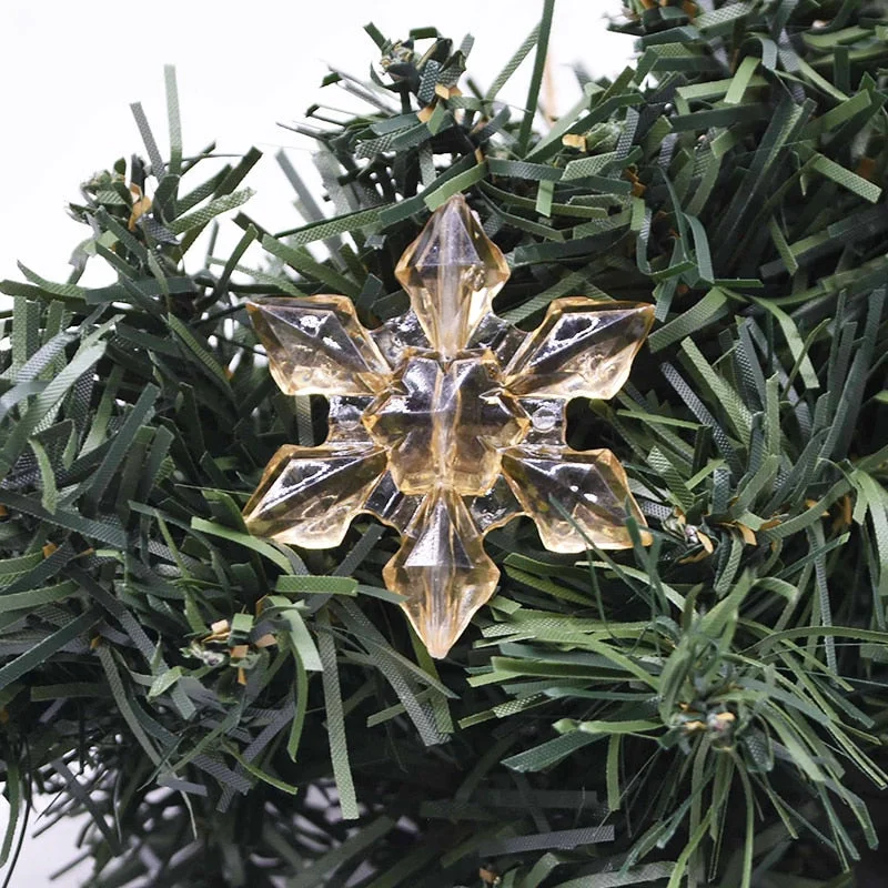 10Pcs/pack Christmas Decorations for Home Snowflake Christmas Tree Ornaments Hanging Crystal Acrylic DIY Bead Curtain Home Decor