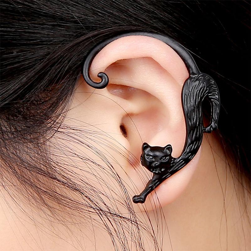 Vintage Cat Tail Ear Ring Stud | 168DEAL