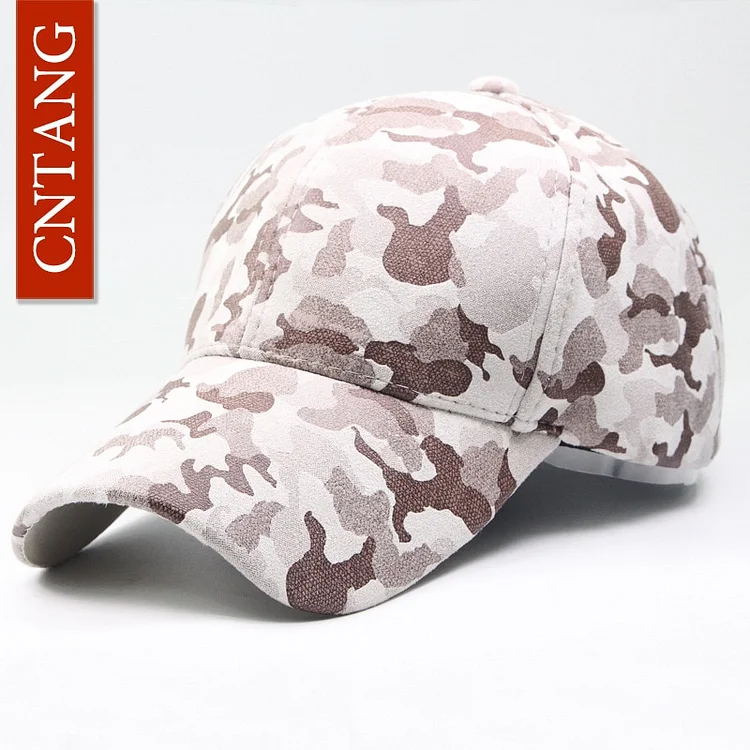 CNTANG Leather Suede PU Camouflage Baseball Cap MenSpring Hat Snapback Hip Hop Unisex Caps Adjustable Brand Casual Hats