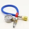 Tire pressure gauge high precision air pressure gauge with inflatable car tire self-locking inflatable gauge