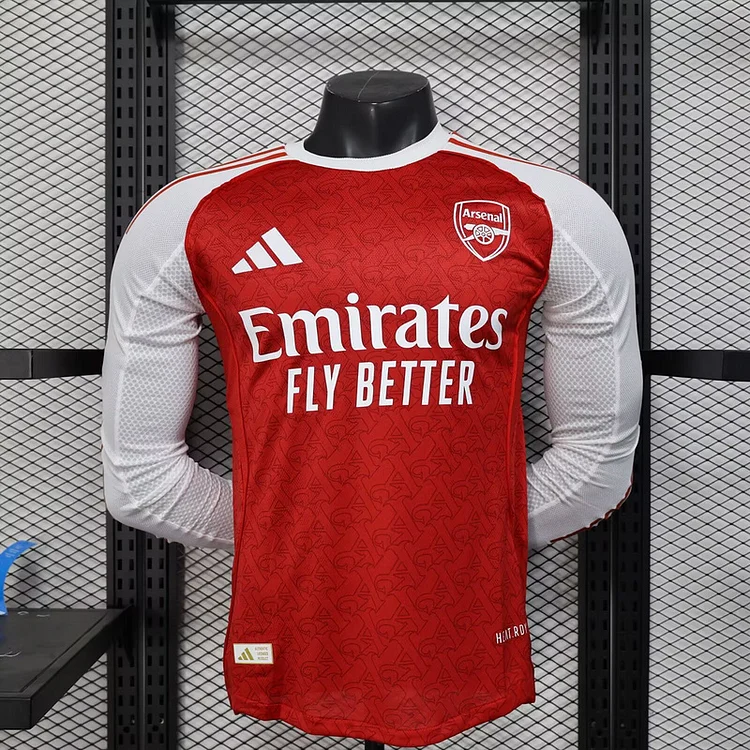 Player Edition - Arsenal 25/26 Home Long Sleeve Football Jersey