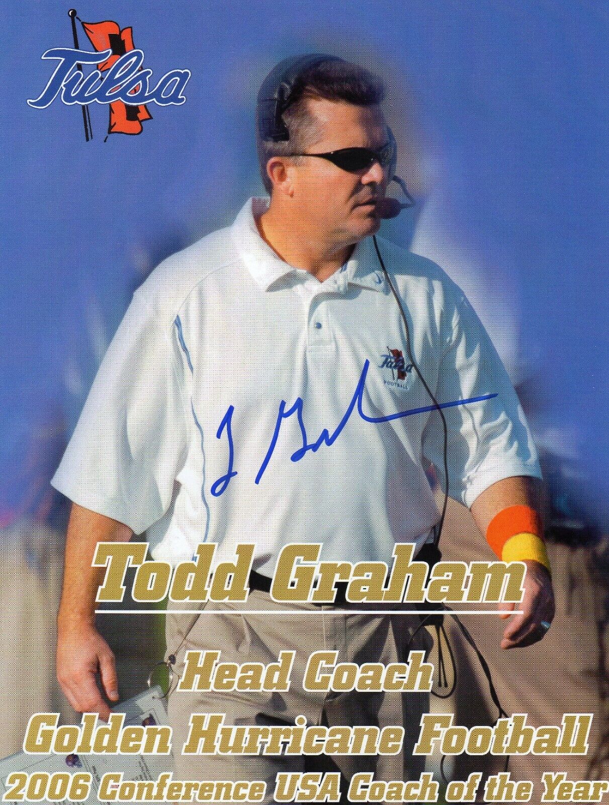 TODD GRAHAM AUTOGRAPH, AMERICAN FOOTBALL, UNIV of HAWAII