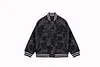 Chrome Hearts Fleur-de-lis Patch Varsity Jacket - Grey Tie-dye Outerwear A5588