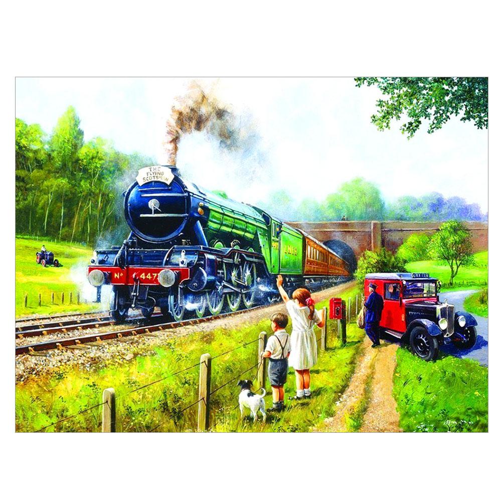 

40*30CM - Train - Round Drill Diamond Painting, 501 Original