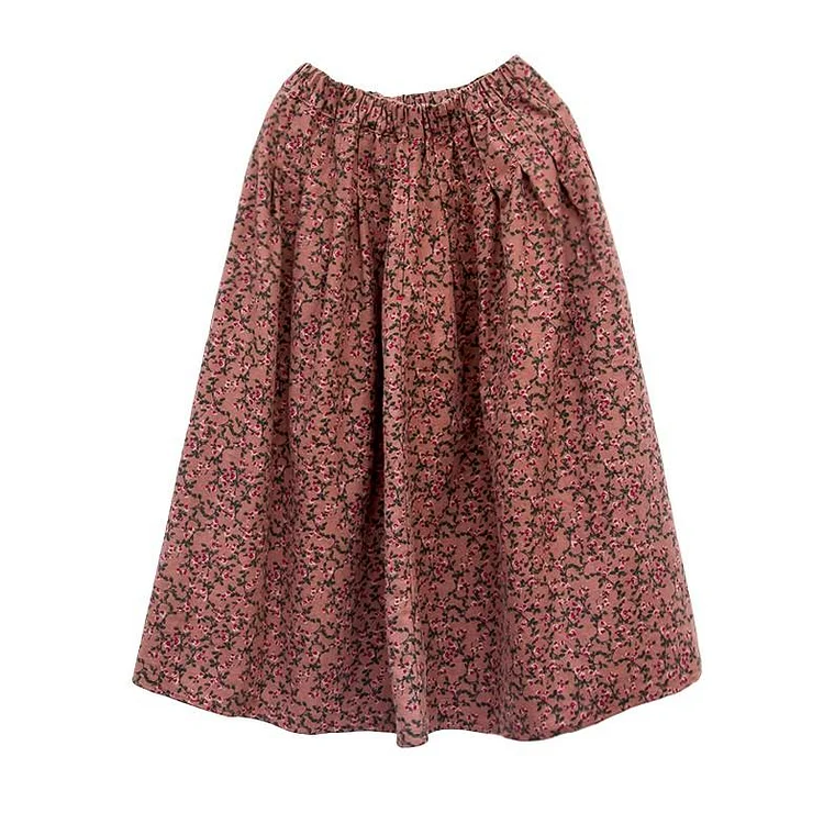 Queenfunky cottagecore style Farmcore Cotton Skirt QueenFunky