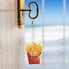 6Pcs DIY Diamond Painting Hamburger Keychain