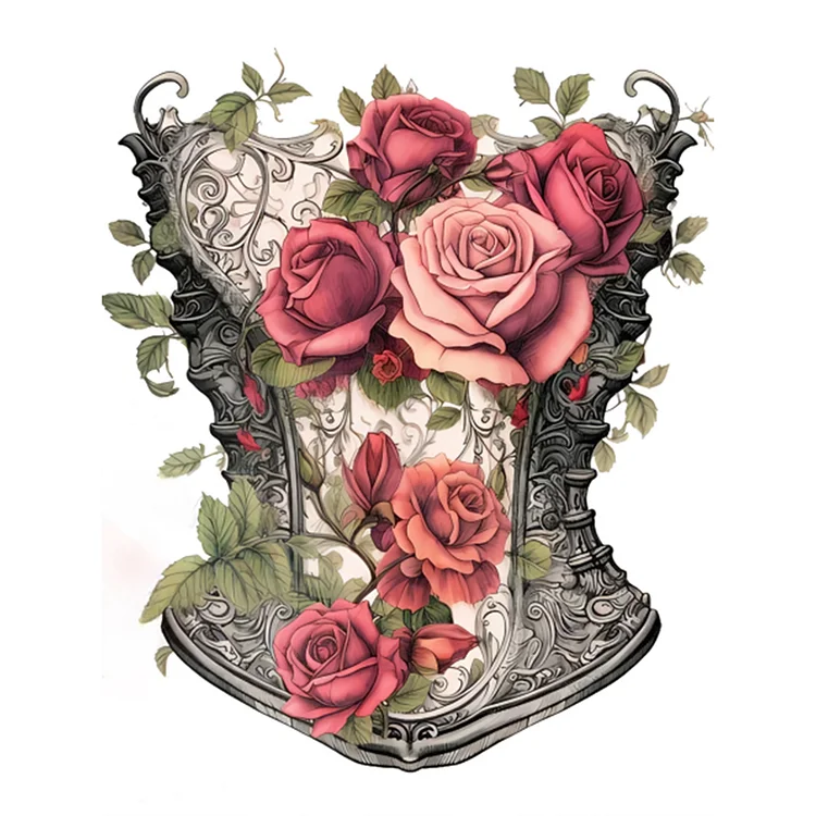 Tight Rose Corset 30*40CM (Canvas) Full Round Drill Diamond Painting gbfke