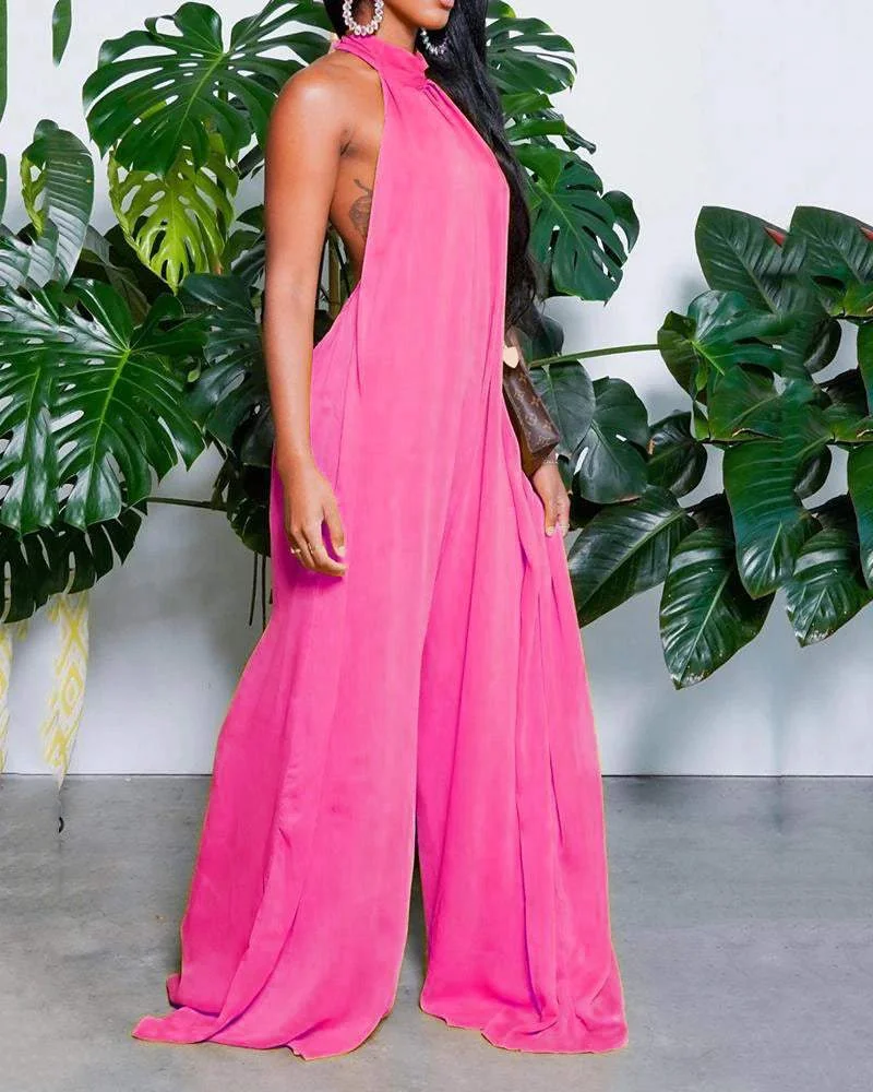 Loose Wide-Leg Pants Maternity Jumpsuit