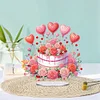 (US Only)2D Flat DIY Flower Cake Desktop Diamond Art Kits Bedroom Table Decoration