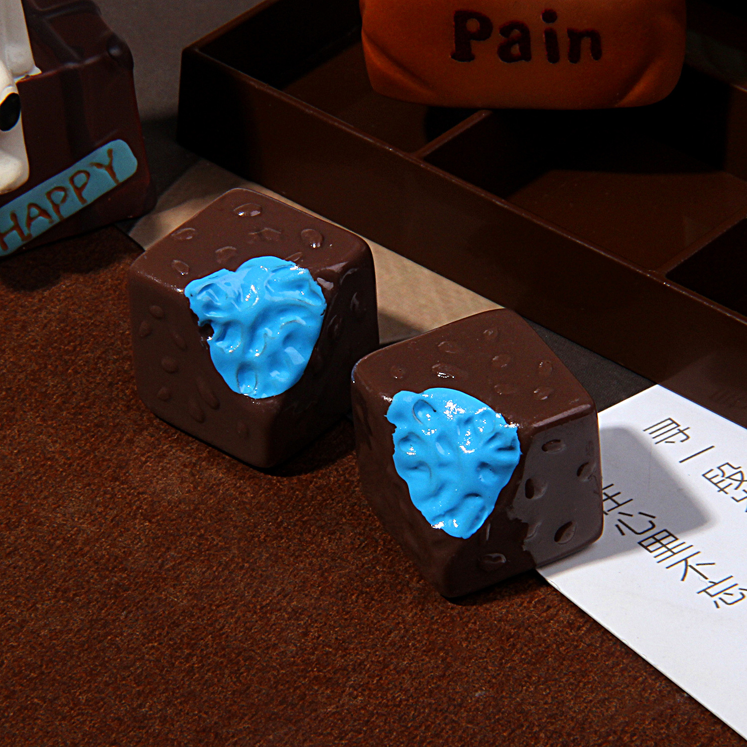 Mini Bitten Chocolate Resin Charms