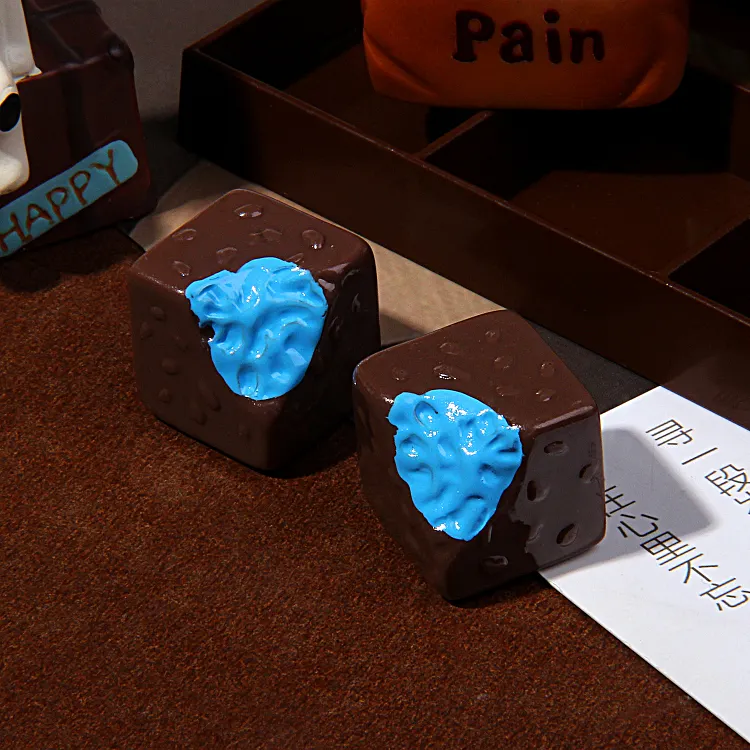 Mini Bitten Chocolate Resin Charms