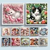 (Multi-Style) Flowers Cats-11CT Stamped Cross Stitch 50*50cm/19.69*19.69in tapestrymarket