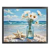 Beach Daisy Vase-11CT Stamped Cross Stitch 50*40cm/19.69*15.75in tapestrymarket