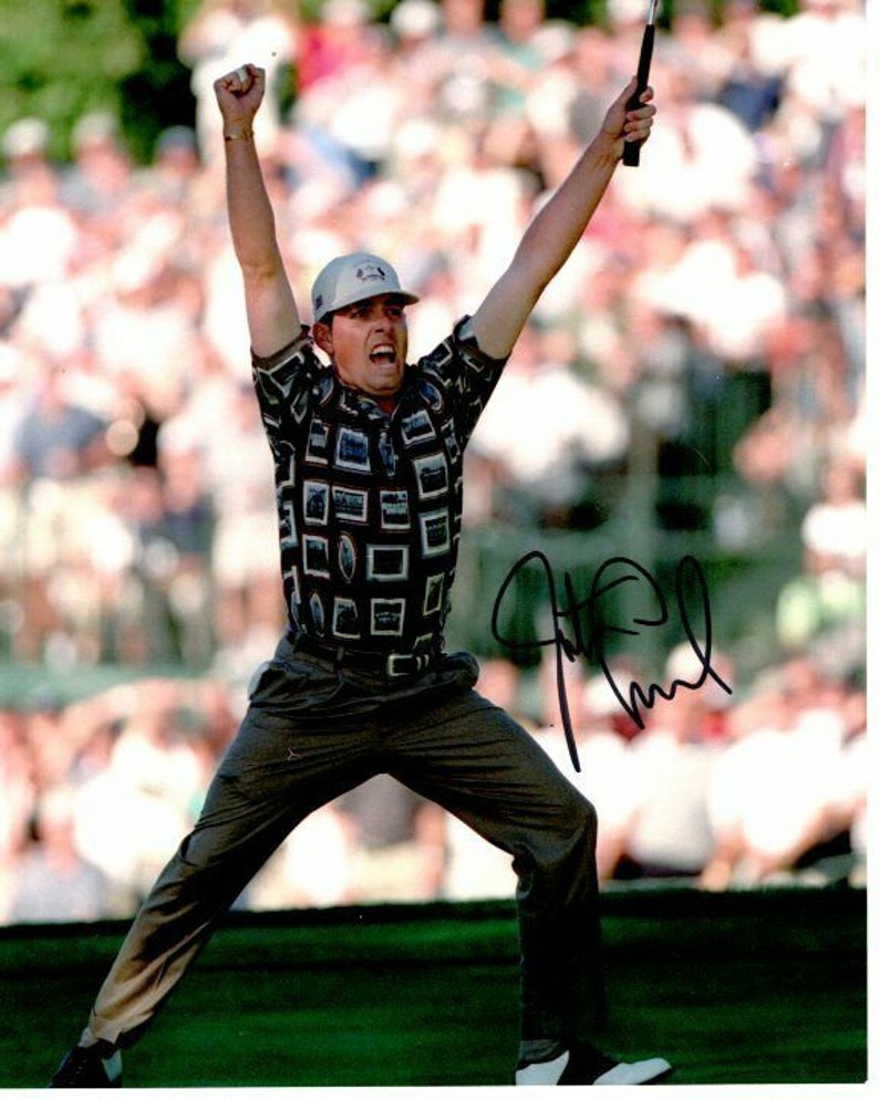 Justin leonard signed autographed pga golf Photo Poster painting