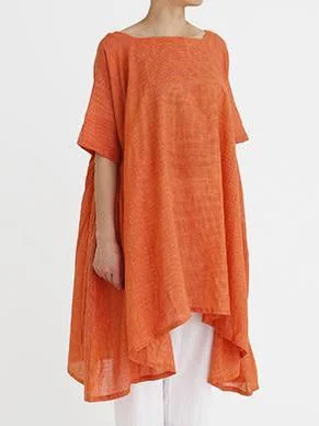 Cotton Linen A-Line Swing Dress