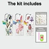 3Pcs DIY Pearl Painting Flowers Insects Bookmark with Butterfly Pendant Home Office Supplies Gift for Book Lovers