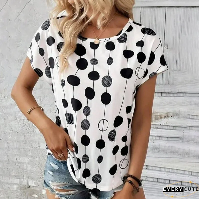 Polka Dot Casual T-Shirt