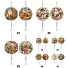 2pcs/set DIY Diamond Painting Double-Sided Suncatcher Hanging Ornament, Crystal Pendant Home Decor Set
