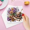 (US Local)6Pcs Coffee Afternoon Tea DIY Diamond Painting Card Diamond Drawing Card