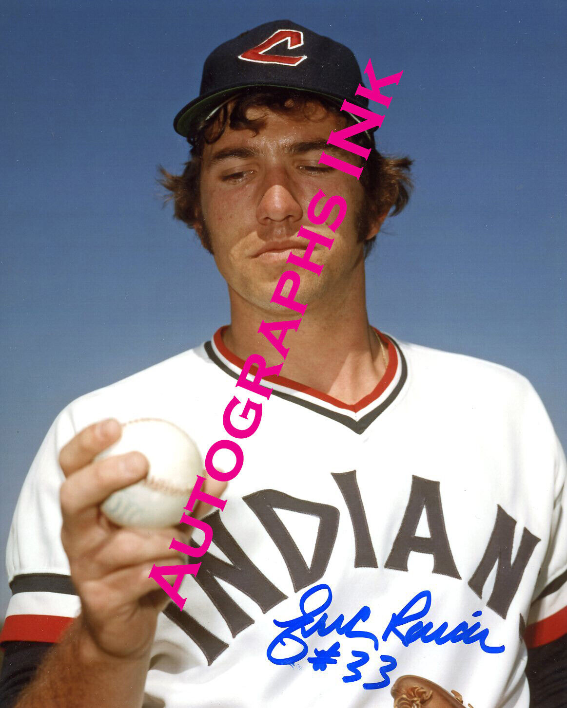 Eric Raich autographed 8x10 Cleveland Indians Topps Vault #1