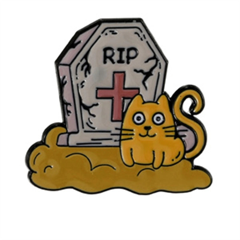 Retro Funny Punk Animal Alloy Stoving Varnish Plating Unisex Brooches