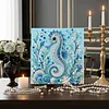 Haima DIY Pearl Painting Kit 20x20cm Framed Canvas Ocean Animals