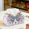 Big Butterfly DIY PULeather Diamond Painting Tissue Box for Adults Beginners Large Size Diamond Art Paper Storage Holder for Living Room Bedroom Bathroom Table Decor