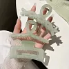 3PCS Simple Matte Colors Hair Claws Set